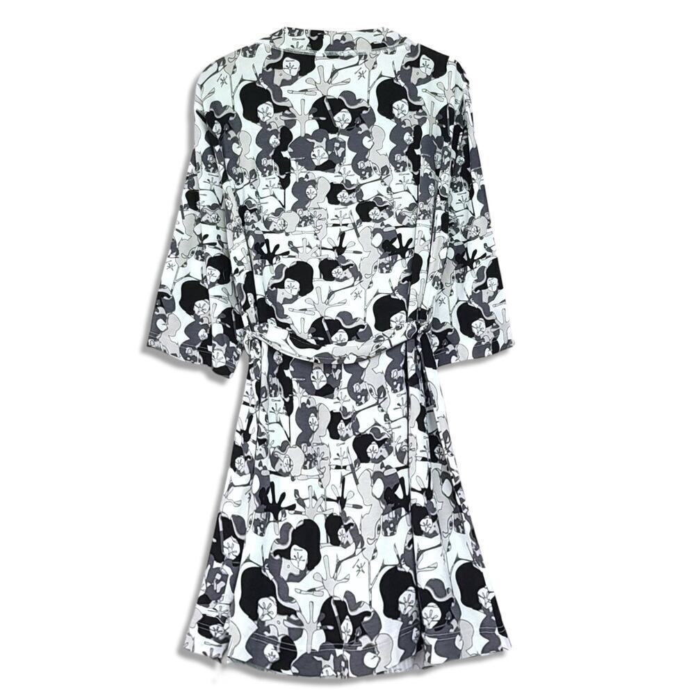 New Soybu Zen Women's Ultra Soft Three-quarter Sleeve Stretch Jersey Robe - Picture 3 of 6
